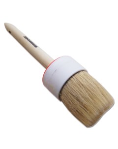 Кисть малярная круглая натуральная щетина с деревянной ручкой 60 мм Santool
