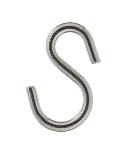 Крюк s образный ассиметричный d5 мм нержавеющая сталь 2 шт Nobrand