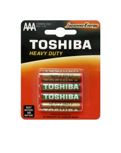 Батарейки R03 солевые zinc МИЗИНЧИК Heavy Duty 4шт AAA 1 5V Toshiba