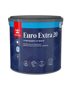 Краска Euro Extra 20 Евро 20 2 7л бесцветный база С Tikkurila