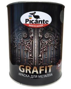 Краска декоративная GRAFIT 1701 серебристый 2 5кг Picante