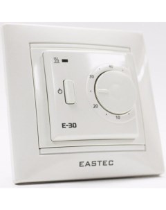 Терморегулятор E 30 для теплых полов и обогревателей белый Встраиваемый Eastec