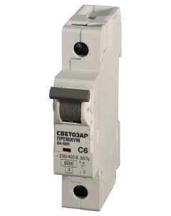 Автоматический выключатель SV 49021 50 C 50 A 6 кА 230 400 В Светозар