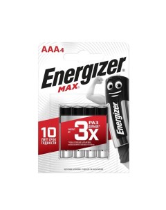 Батарейка MAX E92 ААА BP4 4 шт Energizer