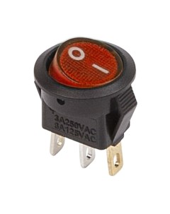 Выключатель Micro ON OFF красный с подсветкой 250В 3А 3с 36 2530 Rexant
