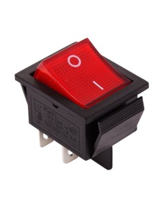 Выключатель клавишный ON OFF красный с подсветкой 36 2340 Rexant