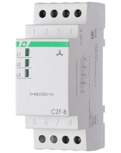 Реле контроля фаз CZF B 3х400 230 N 8А 1перекл IP20 монтаж на DIN рейке F F EA04 001 002 Евроавтоматика f&f
