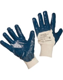 Перчатки защитные неполное нитриловое покрытие резинка 183670 хб с нитрилом Nobrand