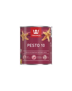 Эмаль алкидная стойкая матовая Pesto 10 Песто 10 0 9 л бесцветная база С Tikkurila