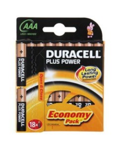 Батарейка BASIC LR03 18BL 18 шт Duracell