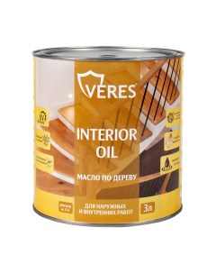 Масло для дерева Interior Oil 3 л бесцветное Верес