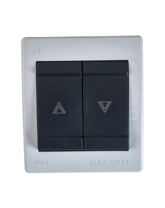 Кнопка выключателя управления жалюзи POWER IP44 10AX 250В о у серый 257 1A 11 Aling-conel