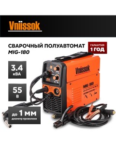 Сварочный инвертор полуавтомат MIG 180 с газом без газа 5 в 1 Vniissok