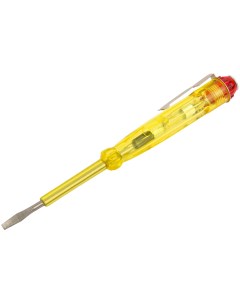 Отвертка индикаторная желтая ручка 100 500 В 190 мм 56502 Курс