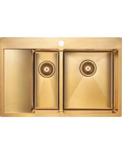 Мойка кухонная Union PM537851 BGR брашированное золото R Paulmark