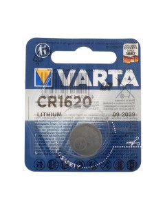 Батарейка литиевая CR1620 1BL 3В блистер 1 шт Varta