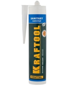 Герметик силиконовый белый санитарный 300мл Kraftool