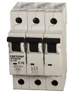 Автоматический выключатель SV 49033 06 C 6 A 10 кА 400 В Светозар