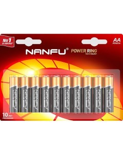 Батарейка щелочная AA 10шт Nanfu
