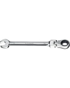 Комбинированный гаечный ключ трещоточный шарнирный 14 мм Зубр