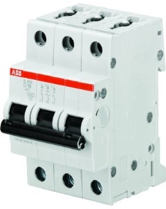 Автоматический выключатель модульный S203 3п 10А D 6кA AC перемен 2CDS253001R0101 Abb