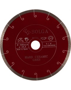 Диск алмазный сплошной 200х25 4 мм HARD CERAMICS 20010200 Solga diamant