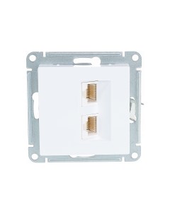 Двойная розетка RJ45 и RJ11 антрацит Schneider electric