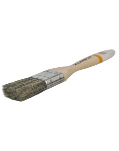 Кисть для алкидных эмалей и грунтовок плоская 38 х 13 мм смеш щетина дерев ручка Zolder