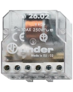 Импульсное реле установка в монтажную коробку 2НО контакта 10А 230В AC 26028 Finder