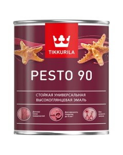 Эмаль высокоглянцевая Euro Pesto 90 Песто 90 0 9 л бесцветная база С Tikkurila