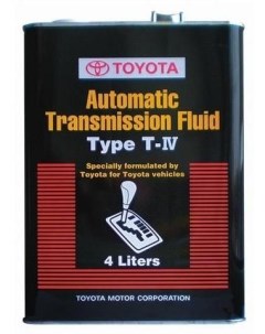 Масло трансмиссионное минеральное 4л ATF Type T IV черная металл банка Toyota