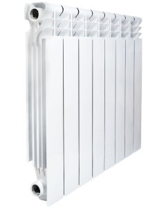 Алюминиевый радиатор 8 секций белый Lammin