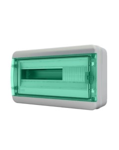 Щит навесной 18 мод IP65 прозрачная зеленая дверца BNZ 65 18 1 01 03 002 Tekfor