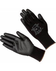 Перчатки защитные нейлоновые с полиуретановым покрытием черные размер 9 971988 нейлон с ПУ Nobrand