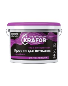 Краска для потолков база A 3 кг Krafor