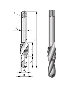 Комбинированный метчик М10 шаг 1 5 мм 133100 Bucovice tools