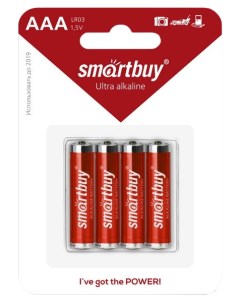Батарейка Alkaline SBBA 3A04B 4 шт Smartbuy