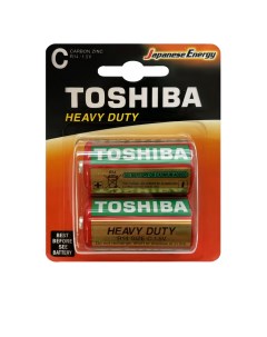 Батарейки R14 солевые zinc ДЮЙМОВОЧКА Heavy Duty 2шт C 1 5V Toshiba