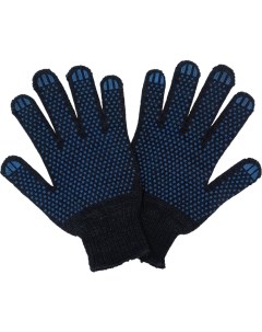 Трикотажные перчатки с ПВХ 5 нитей 10 класс черные 10 пар ПП 27020 10 Промперчатки