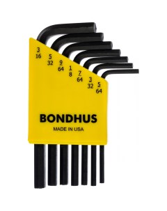 Набор из 7 ключей дюймовых черных S 5 64 3 16 12245 Bondhus