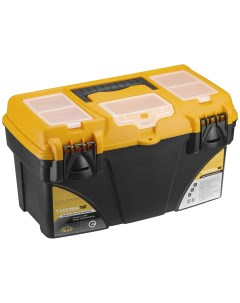 Ящик для инструментов с секциями ТИТАН 18 черный с желтым М 2936 Idea