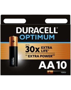 Батарейка Lr6 Aa Bl 10 Optimum арт 5014071 Duracell