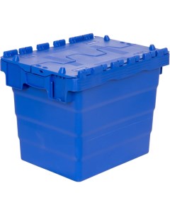 Ящик п э 400x300x306 сплошной синий с крышкой 21820 Sembol plastik