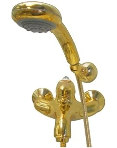 Смеситель для ванны с душевым набором Jafar Sky 84GO5100 золотой Fiore