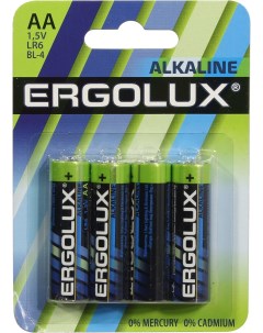 Батарейки LR6 Alkaline BL 4 Ergolux