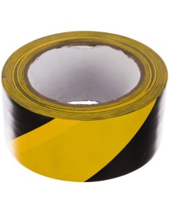 Клейкая сигнальная лента 50ммx33м желто чёрная PVC 0663350 Folsen