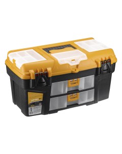 Ящик для инструментов со съемными коробками УРАН 21 желтый с черным М 2927 Idea