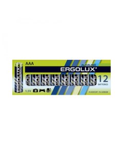 Батарейка щелочная Alkaline LR03 BP 12 AAA 1 5V 12 шт Ergolux