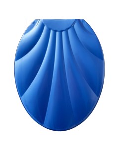 Сиденье для унитаза Ракушка 44 5x37 см комплект креплений голубая перламутровая Росспласт