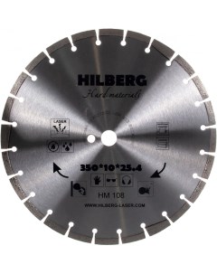 Диск алмазный отрезной сегментный Hard Materials Laser 350x25 4 мм HM108 Hilberg